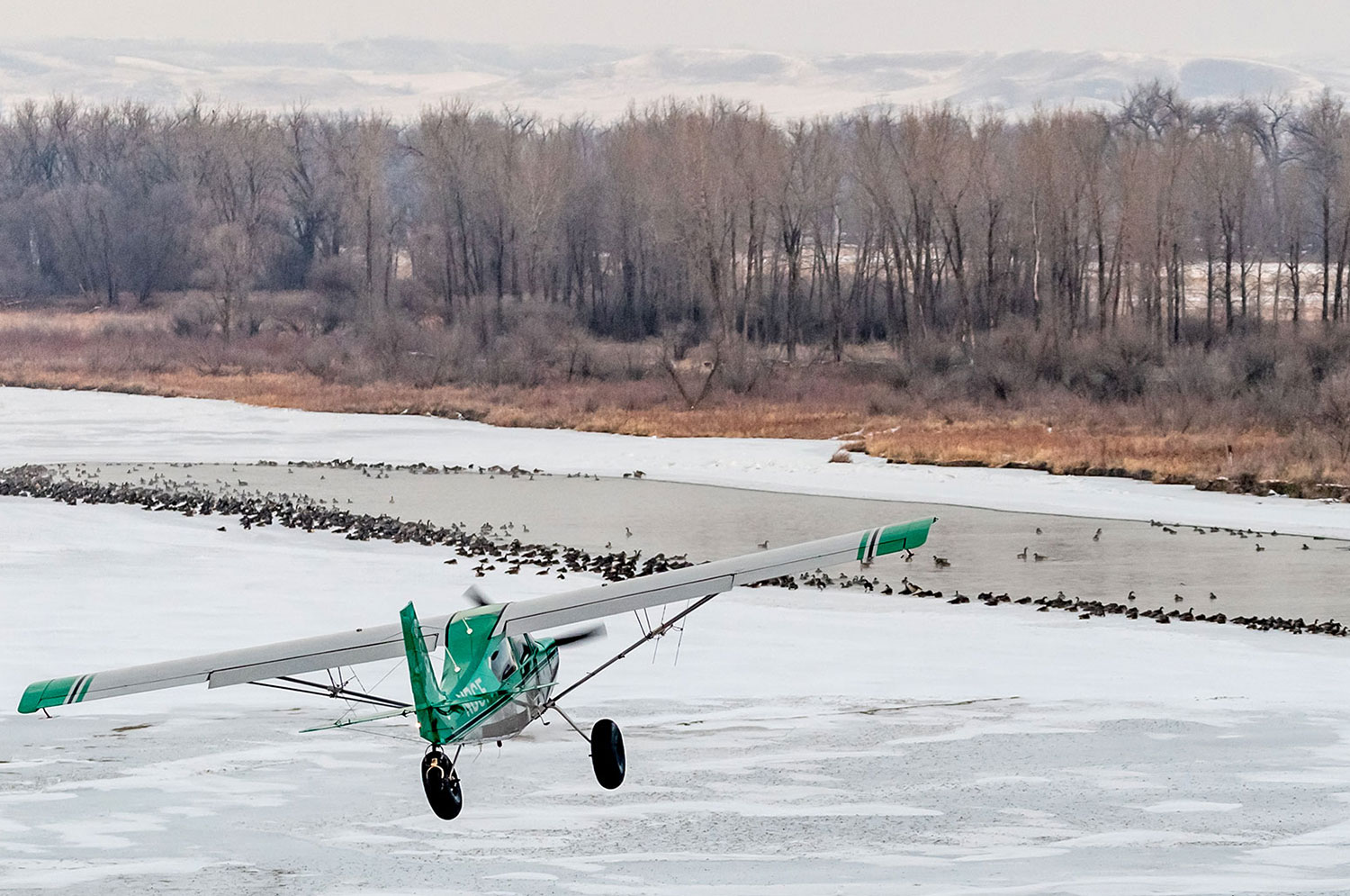 ND GNF Plane flying mid-winter survey